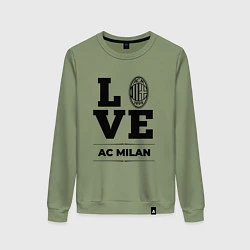 Свитшот хлопковый женский AC Milan Love Классика, цвет: авокадо