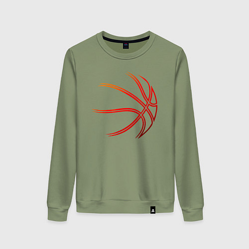 Женский свитшот Баскетбольный мяч оранж / Авокадо – фото 1
