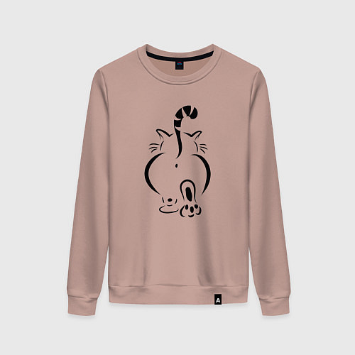 Женский свитшот Очень-очень важный кот / Пыльно-розовый – фото 1