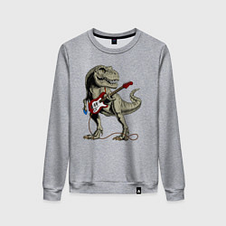 Женский свитшот Динозавр рокер