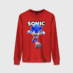 Свитшот хлопковый женский Sonic the Hedgehog 2, цвет: красный
