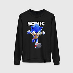 Свитшот хлопковый женский Sonic the Hedgehog 2, цвет: черный