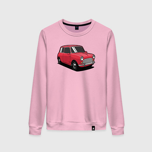 Женский свитшот Маленькая красная машина / Светло-розовый – фото 1