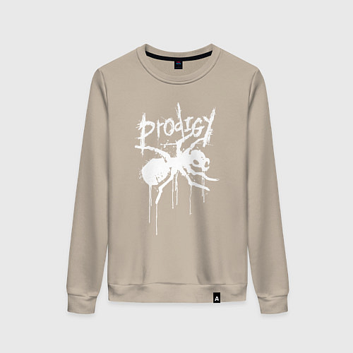 Женский свитшот Draw white logo - Ant / Миндальный – фото 1