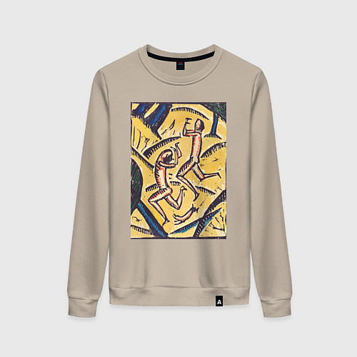 Женский свитшот Two Nude Dancers in a Landscape Танцы / Миндальный – фото 1