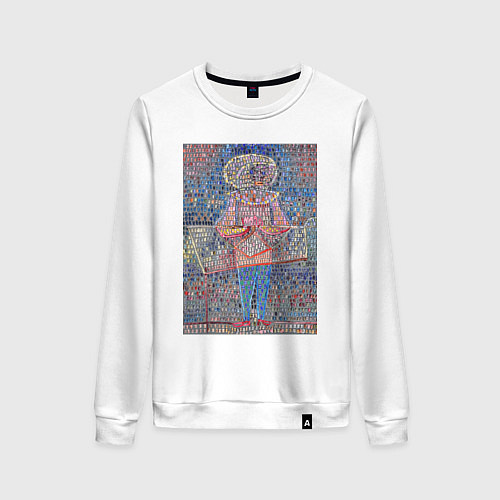 Женский свитшот Boy in Fancy Dress Забавный костюм - абстракция / Белый – фото 1