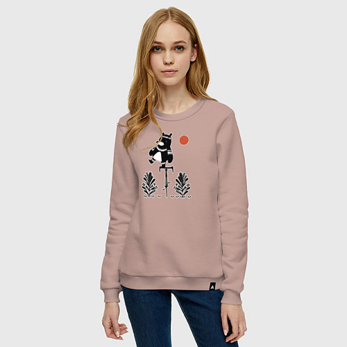 Женский свитшот Бохо медведь / Пыльно-розовый – фото 3