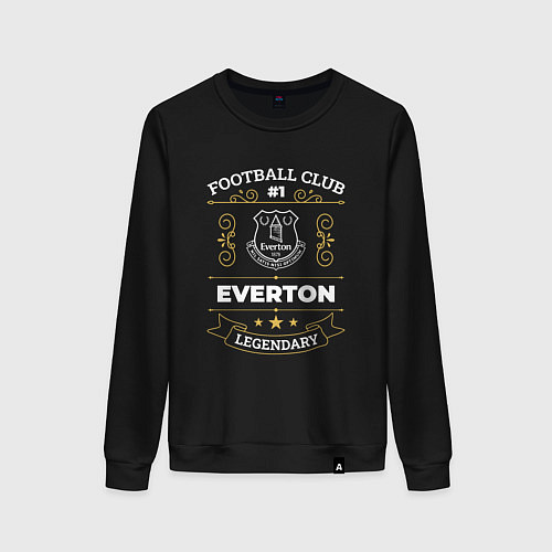 Женский свитшот Everton FC 1 / Черный – фото 1