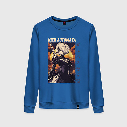 Женский свитшот NIER: AUTOMATA 2B / Синий – фото 1