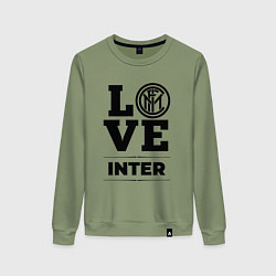 Свитшот хлопковый женский Inter Love Классика, цвет: авокадо