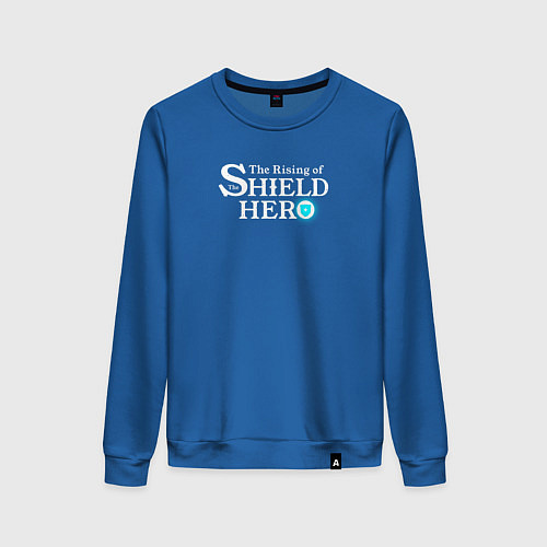 Женский свитшот The Rising of the Shield Hero logo white color / Синий – фото 1