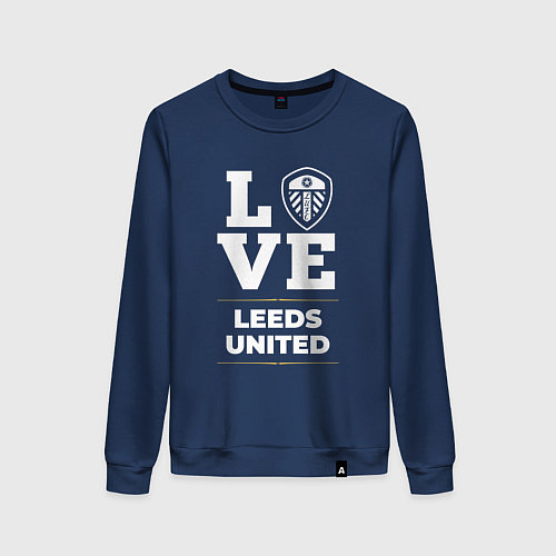 Женский свитшот Leeds United Love Classic / Тёмно-синий – фото 1