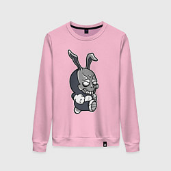 Свитшот хлопковый женский Cool hare Hype Крутой заяц Шумиха, цвет: светло-розовый