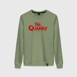 Свитшот хлопковый женский The Quarry logo, цвет: авокадо