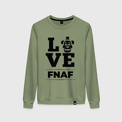 Свитшот хлопковый женский FNAF Love Classic, цвет: авокадо
