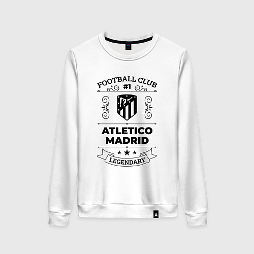 Женский свитшот Atletico Madrid: Football Club Number 1 Legendary / Белый – фото 1