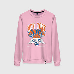 Свитшот хлопковый женский NEW YORK KNIKS NBA, цвет: светло-розовый