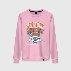 Свитшот хлопковый женский NEW YORK KNIKS NBA, цвет: светло-розовый