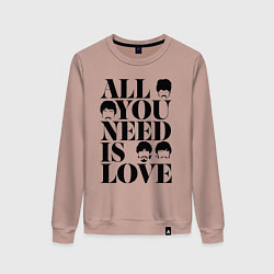 Женский свитшот ALL YOU NEED IS LOVE THE BEATLES