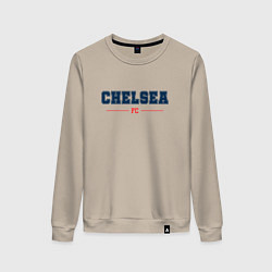 Свитшот хлопковый женский Chelsea FC Classic, цвет: миндальный
