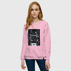 Свитшот хлопковый женский Love Death & Robots Collage, цвет: светло-розовый — фото 2