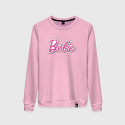 Свитшот хлопковый женский Barbie logo, цвет: светло-розовый