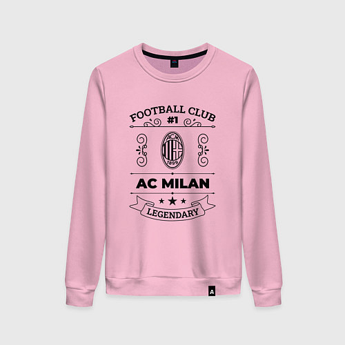 Женский свитшот AC Milan: Football Club Number 1 Legendary / Светло-розовый – фото 1