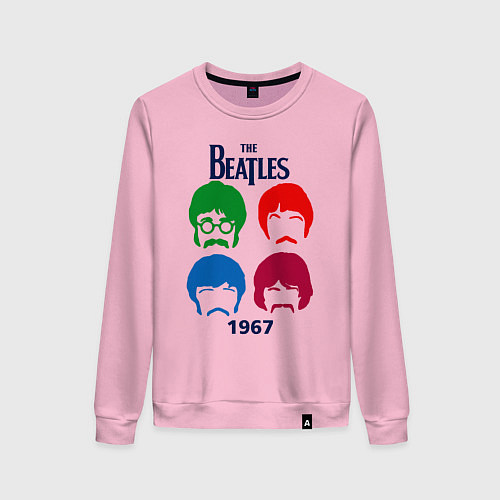 Женский свитшот The Beatles образы группы / Светло-розовый – фото 1