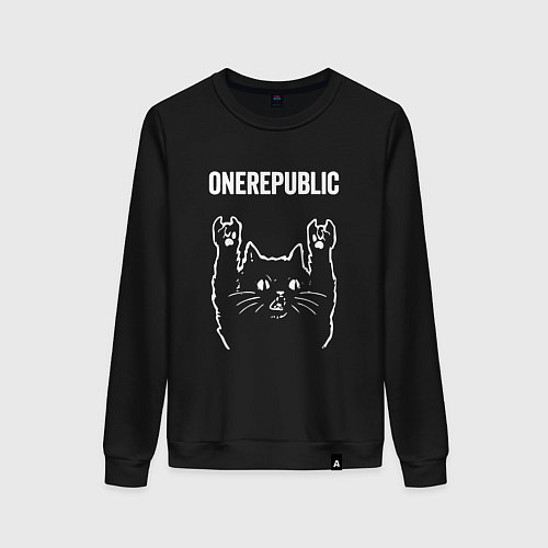 Женский свитшот OneRepublic Рок кот One Republic / Черный – фото 1