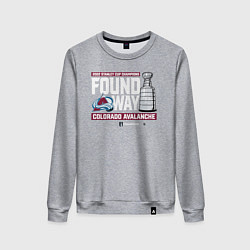 Свитшот хлопковый женский COLORADO AVALANCHE 2022, цвет: меланж