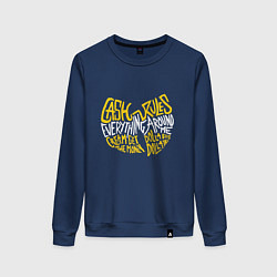 Свитшот хлопковый женский CREAM Wu-Tang, цвет: тёмно-синий