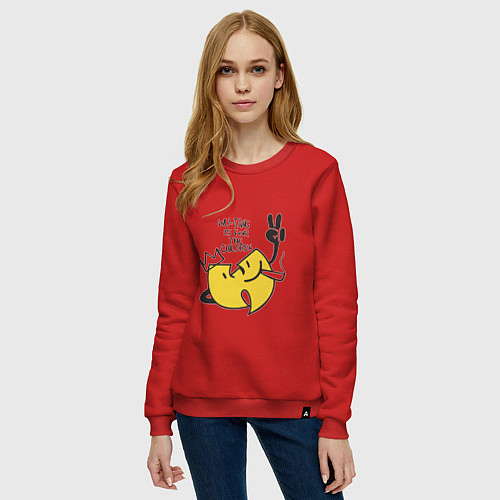 Женский свитшот Wu-Tang Is For The Children / Красный – фото 3