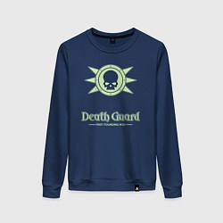 Свитшот хлопковый женский Гвардия смерти лого винтаж, цвет: тёмно-синий