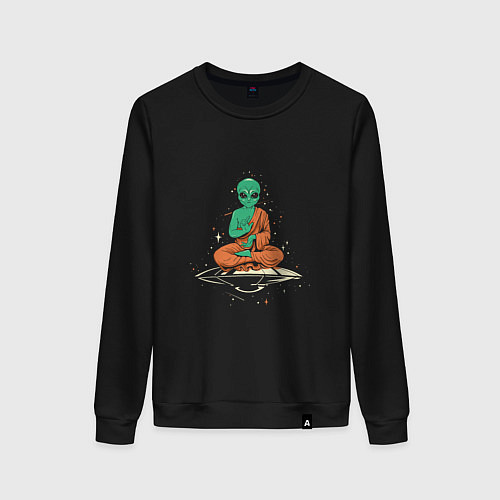 Женский свитшот Space - Yoga / Черный – фото 1