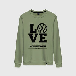 Свитшот хлопковый женский Volkswagen Love Classic, цвет: авокадо