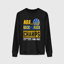 Свитшот хлопковый женский GOLDEN STATE WARRIORS NBA CHAMPION, цвет: черный