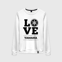 Свитшот хлопковый женский Yamaha Love Classic, цвет: белый