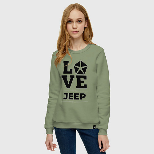 Женский свитшот Jeep Love Classic / Авокадо – фото 3