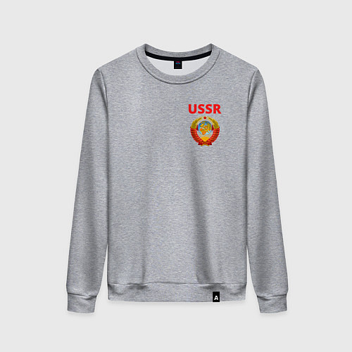 Женский свитшот USSR логотип / Меланж – фото 1