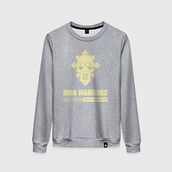 Свитшот хлопковый женский Железные воины хаос винтаж лого, цвет: меланж