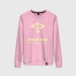 Свитшот хлопковый женский Сыны Хоруса винтаж лого, цвет: светло-розовый