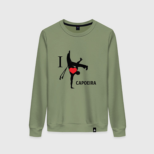 Женский свитшот I LOVE CAPOEIRA / Авокадо – фото 1