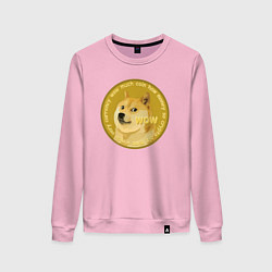 Женский свитшот Иронизирующая монета с Доге