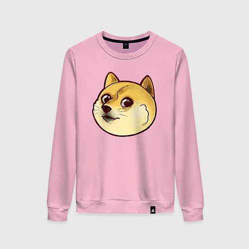 Женский свитшот Маленький щеночек Доге / Светло-розовый – фото 1