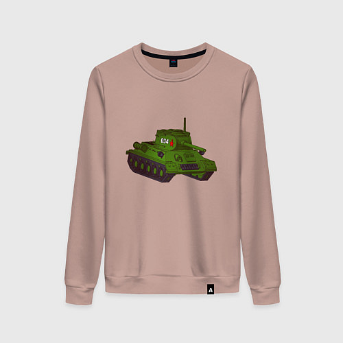 Женский свитшот Самый обычный танк / Пыльно-розовый – фото 1