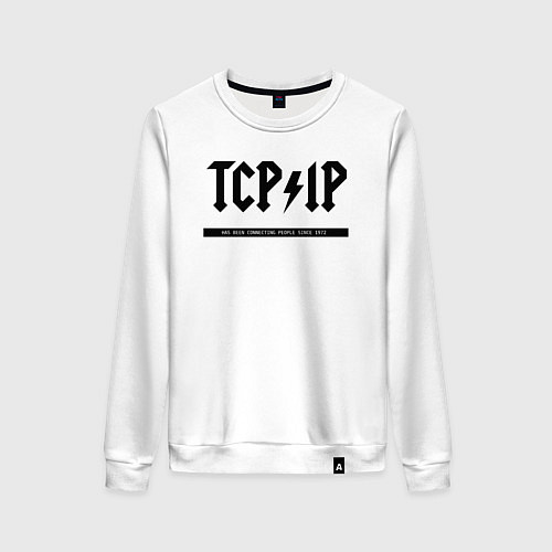 Женский свитшот TCPIP Connecting people since 1972 / Белый – фото 1