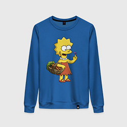 Женский свитшот Lisa Simpson с гусеницей на даче