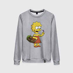 Женский свитшот Lisa Simpson с гусеницей на даче