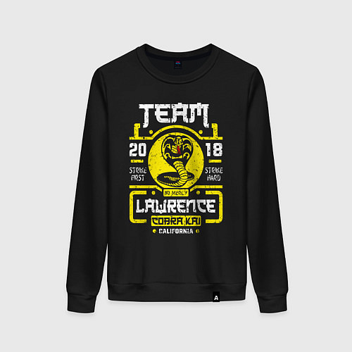 Женский свитшот Cobra Kai team Lawrence / Черный – фото 1