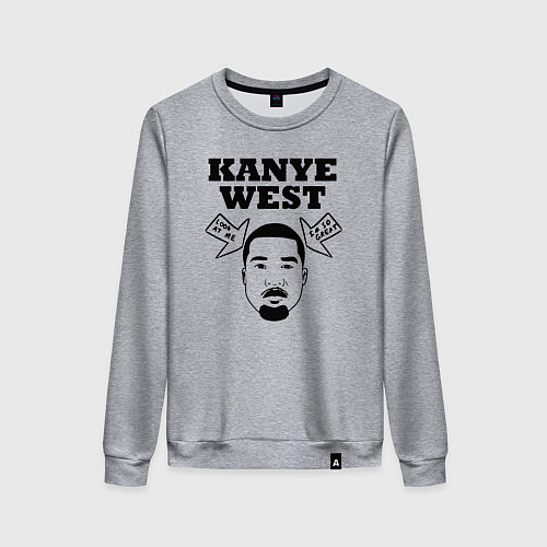Женский свитшот Kanye west - look at me - im so great / Меланж – фото 1